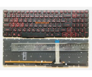 Acer Keyboard คีย์บอร์ด  Nitro 5 AN15-57 AN515-45 PH315-53 PH315-54 PH317-54    สายแพรกว้าง  1.5 cm  มีไฟ Back light 